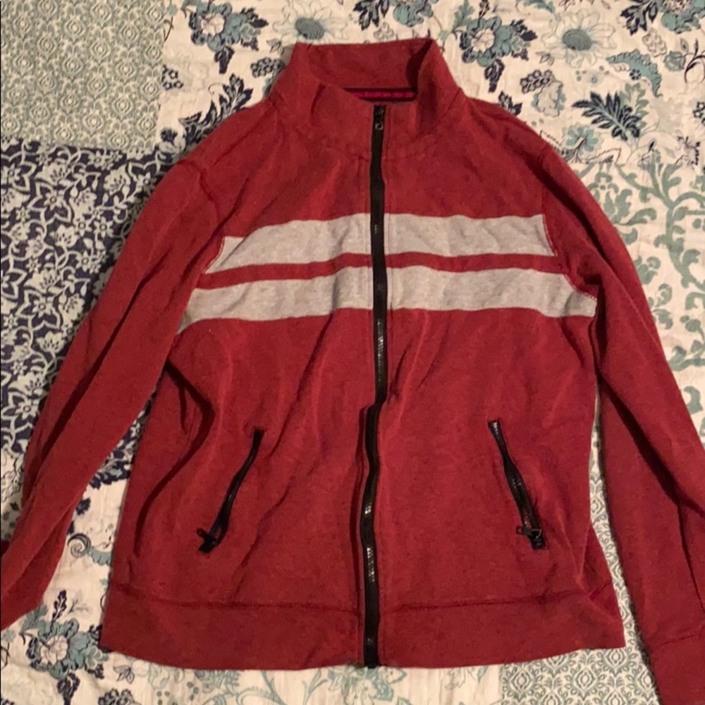 Red Retro Zip Up Jacket